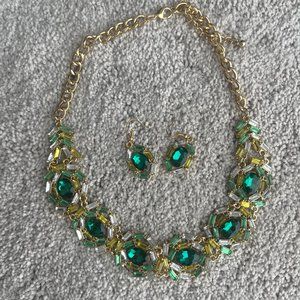 Costume jewelry necklace and earrings